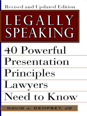 cover image of Legally Speaking